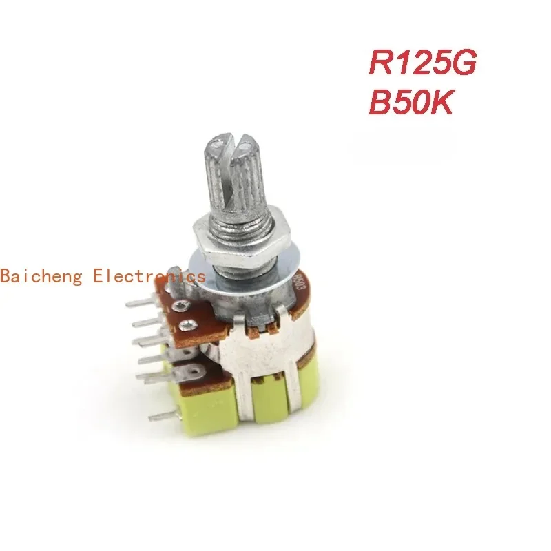 10PCS B50K 50K Dual Linear Taper Volume Control Switches Potentiometer Switch