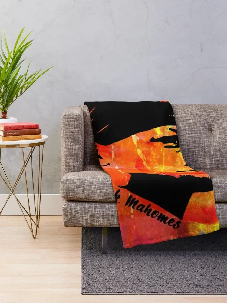 Mahomes Abstract Painting Art Throw Blanket Flannels Sofa Throw Soft Plaid Blankets