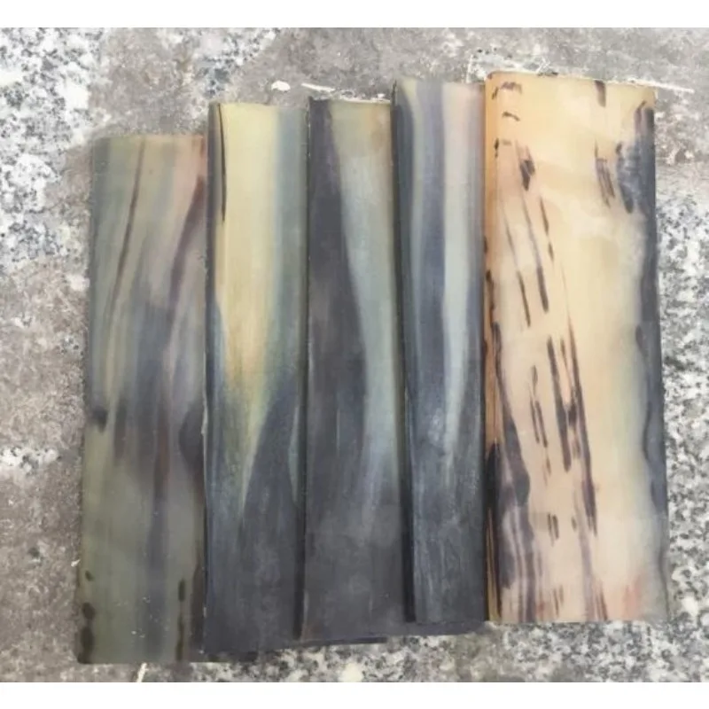 1pc Natural Flower Sheep Horn Sheet Knife Blanks Plate Scales Handle Material DIY