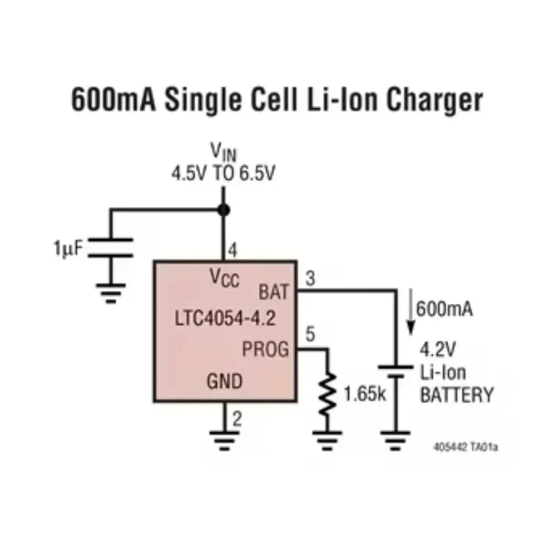 LTC4054 LTC4054XES5-4.2 - Standalone Linear Li-Ion Battery Charger with Thermal Regulation in ThinSOT