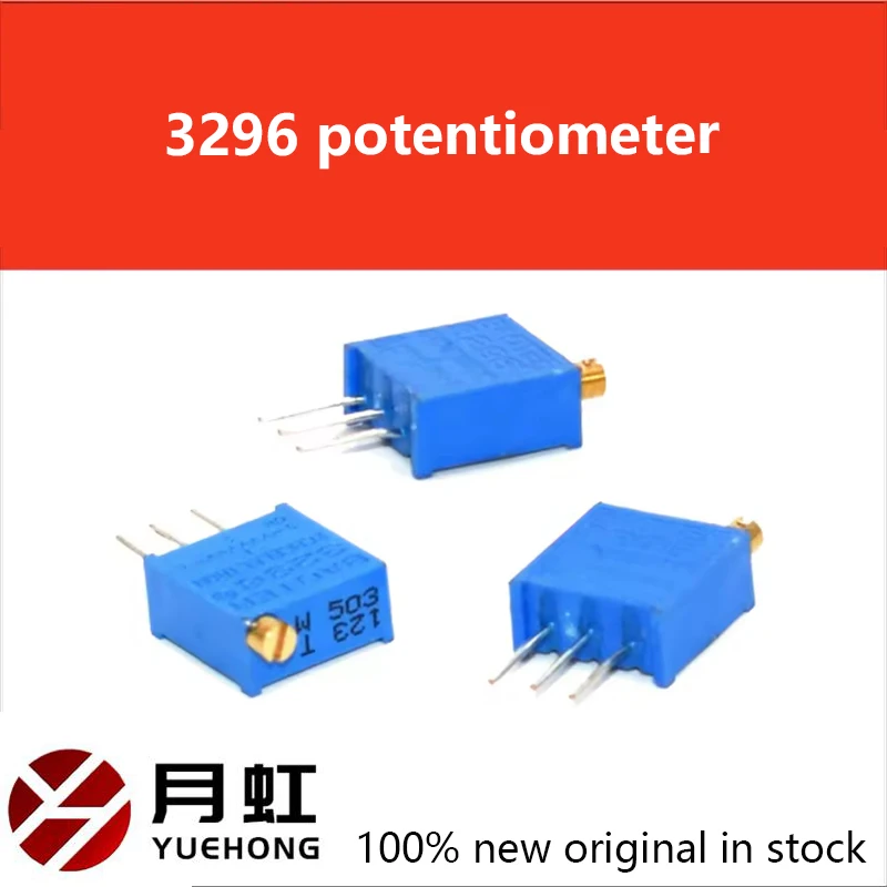 

10PCS 3296 potentiometer Kit High Precision 3296W Variable Resistor 100R -1M 200R 500R 1k 2k 5K 10K 20K 50K 100K 200k 500k