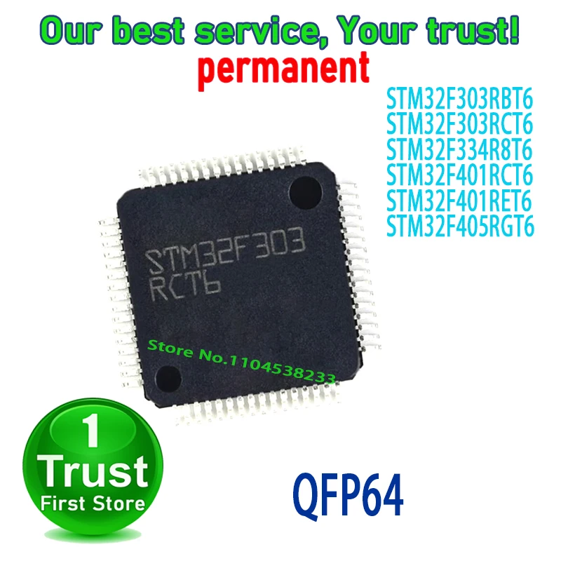 STM32F303RBT6 STM32F303RCT6 STM32F334R8T6 STM32F401RCT6 10PCS/LOT  STM32F401RET6 STM32F405RGT6 QFP64 new original