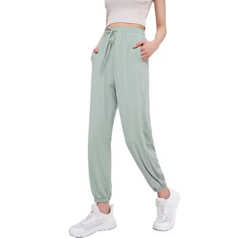 SOISOU Pantaloni da donna in Nylon pantaloni sportivi da palestra pantaloni sportivi larghi da Yoga abbigliamento sportivo traspirante elastico vita