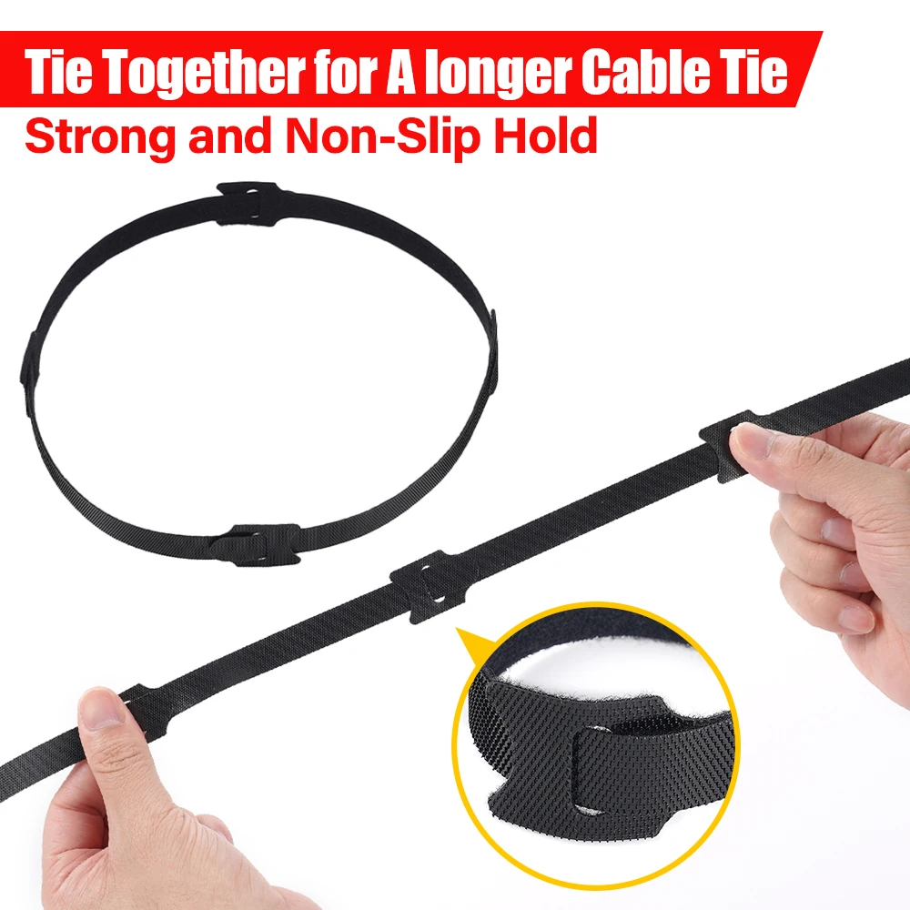 10 Uds. Cinta mágica de nailon autoadhesiva reutilizable, organizador de cables, bridas para ratón, auriculares, gestión de cables, bridas para cables, cinta de aro