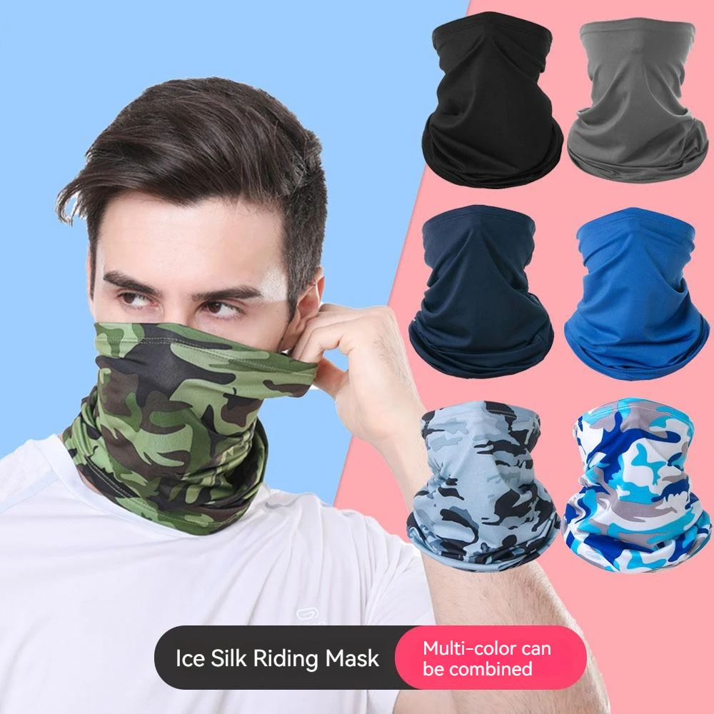 Unisex Cycling Cap Head Scarf Balaclava Bandana Neck Tube Scarf Ice Silk Scarf Women Men Headwear Face Mask Bicycle Headband