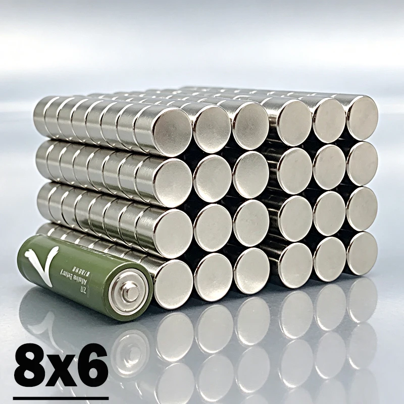 8x6mm Magnet 20-500pcs 8*6mm Magnet Accessory N35 NdfeB Neodymium Permanent Magnetic Imanes Magnet Fridge Magnets