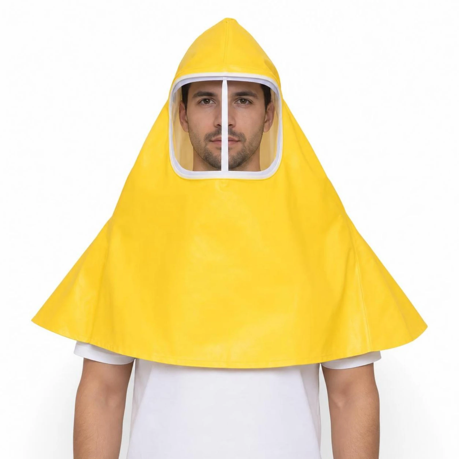 Full-Face Safety Hood Clear-Vision Safety Hood with Visor Dust-Proof for Laboratory Technicians, Laboratories, Spray Painting
