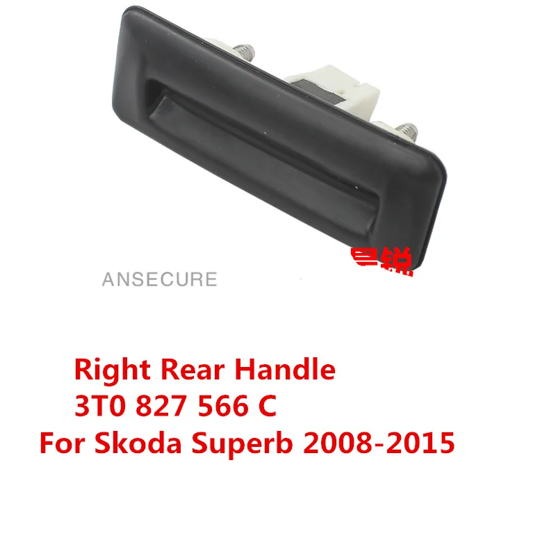 OEM  Original  Right  Rear Trunk Lock Release Handle Switch  For Skoda Superb 2008-2015  3T0827566C    3T0 827 566 C