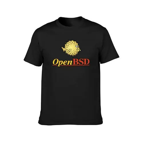 Imagen 2 del producto Openbsd-Camiseta con logotipo para hombre, tops en blanco de talla grande, ropa de anime lisa