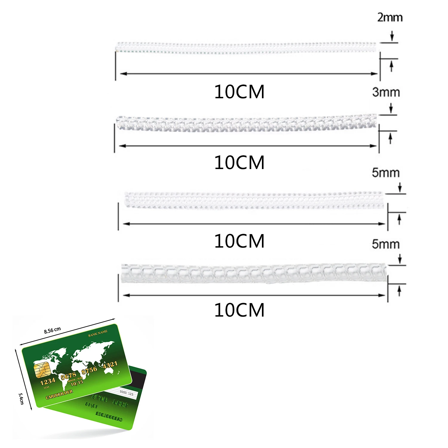 Baseado em espiral Anel Tamanho Ajustador, Ajustador Guard Tightener, redutor, Redimensionamento Ferramenta, 4 Tipos, 10cm, Jóias