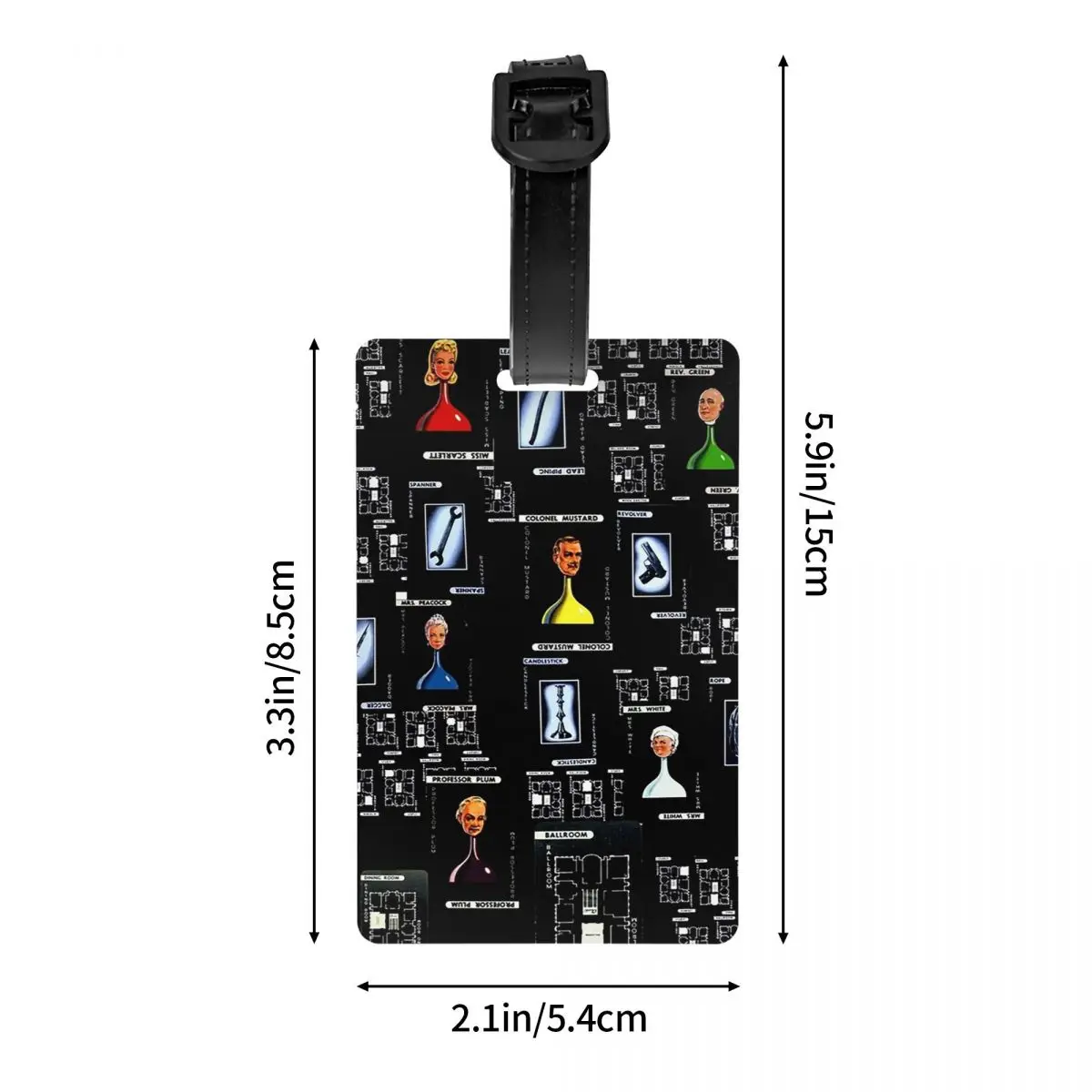 Cluedo Rep علامات الأمتعة ملحقات حقيبة السفر المحمولة الأمتعة الصعود علامة التسمية حامل معرف اسم العنوان #4
