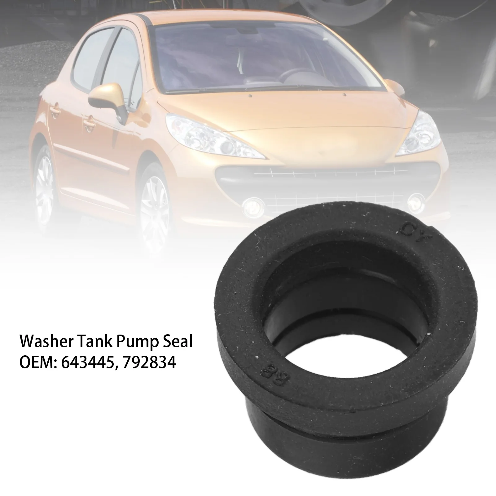 Washer Tank Pump Seal 643445 Rubber Washer Pump Grommet Replacement For Peugeot 106 205 206 207 208 301 306 307 308 309 2008