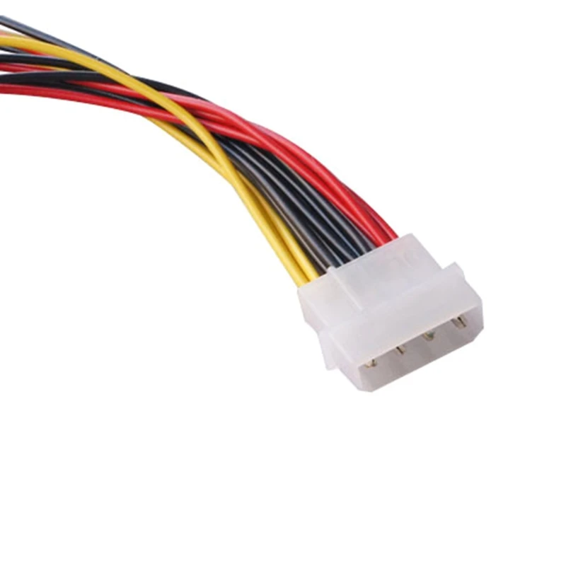 F3KE Power Splitter สายเคเบิลอะแดปเตอร์ 4Pin IDE ถึง 3 xSATA 1 ถึง 3 สายไฟ