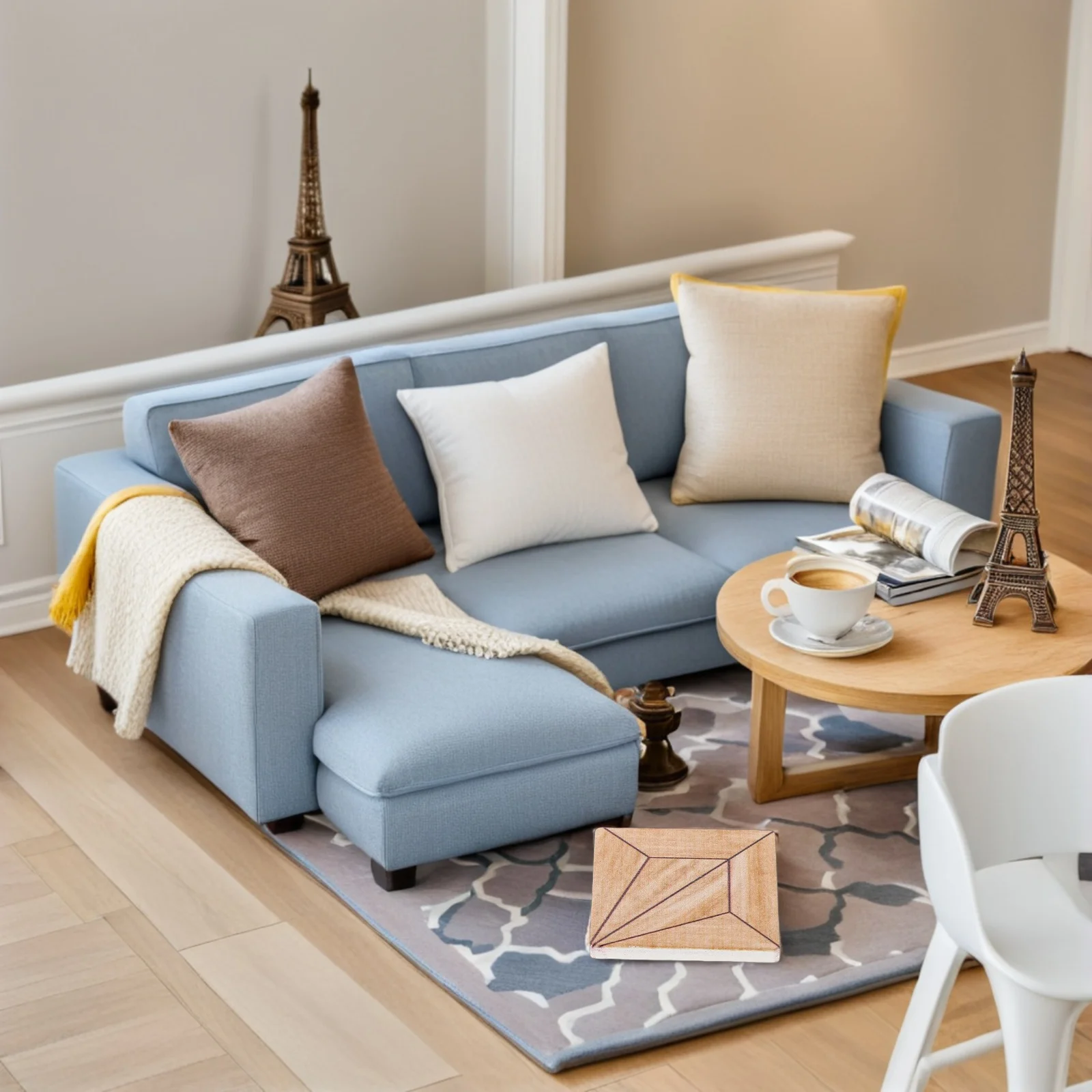 Piastrelle per pavimenti in legno in miniatura da 20 pezzi, finitura realistica, stile retrò, per case delle bambole, cucine, bagni, camere da letto, doppia faccia, versatile