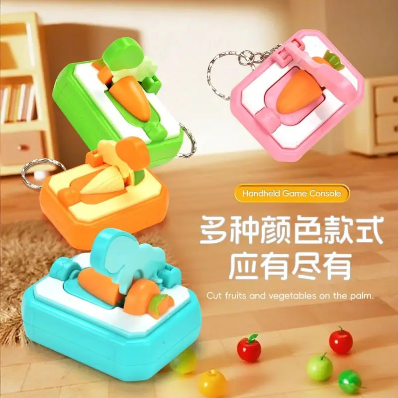 Creative Cartoon Mini Carrot Cutter Keychain Cute Stress Relief Toy Backpack Pendant Decoration Toy Festival Surprise Gifts