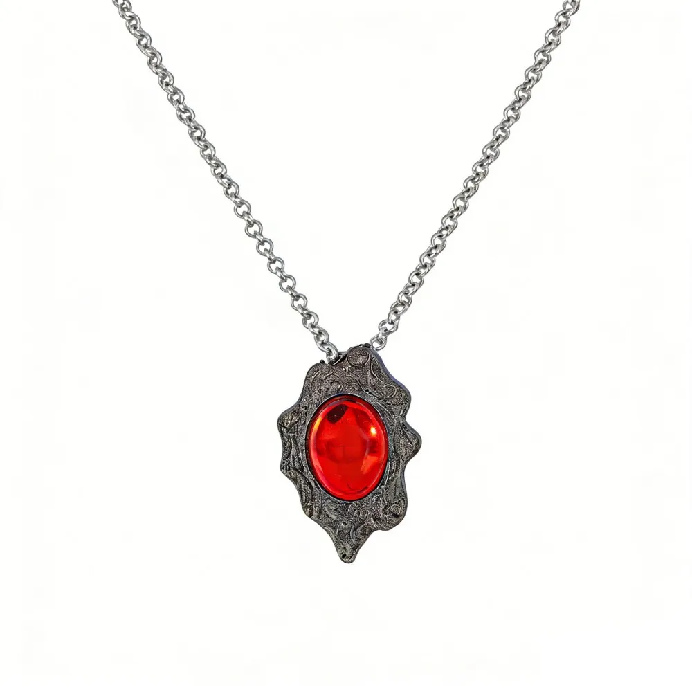 Collar con Colgante de Dante de Devil May Cry de DMC, Amuleto de Resina Roja, Joyería para Mujeres y Hombres, Cazador de Demonios, Regalo Perfecto