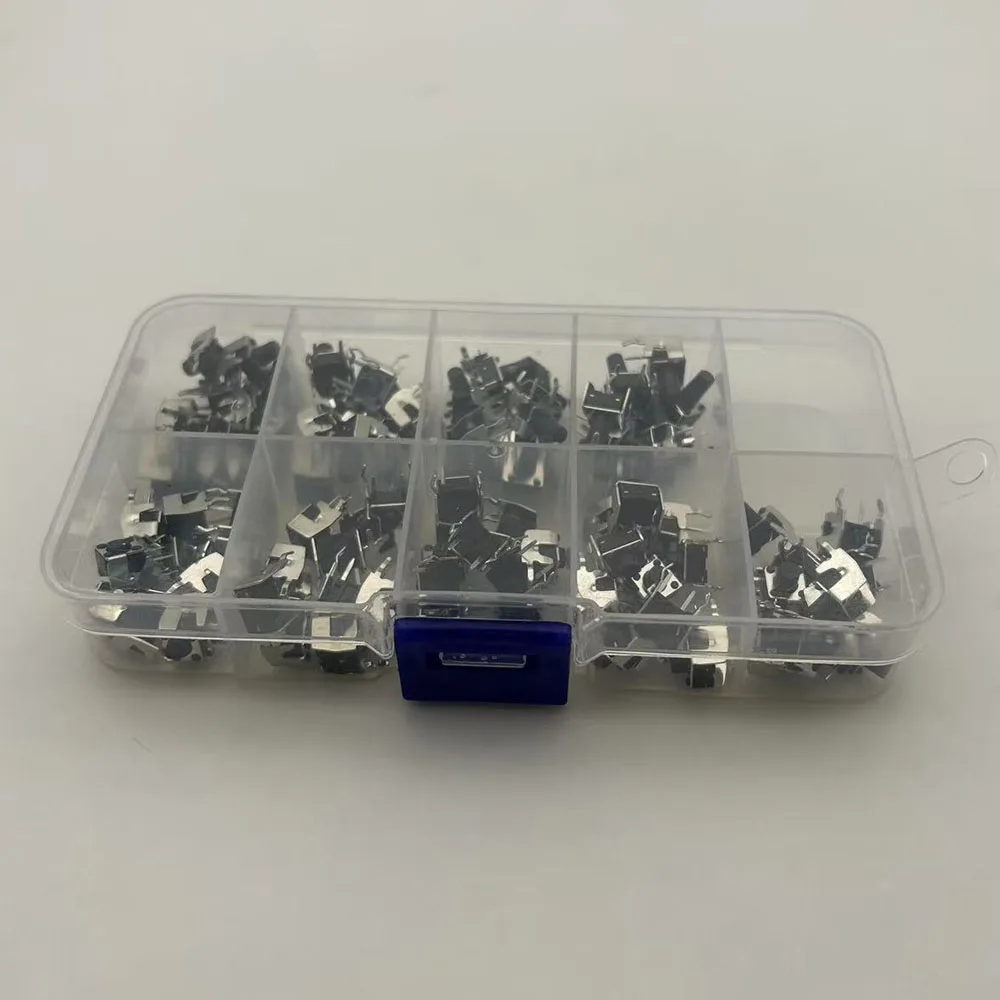 

90 шт./кор. 6x6 мм мгновенный тактильный тактовый кнопочный переключатель с самовозвратом под прямым углом со стентом 6*6*4,3/5/6/7/8/9/10 мм