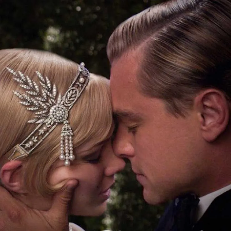 The Great Gatsby Hair Accessories Crystal Pearl Tassels  Headbands Head Jewelry Wedding Bridal Hairbands Tiaras and TEN