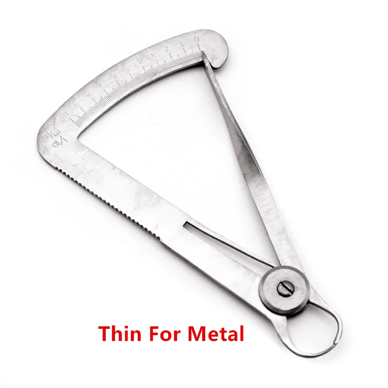 1pc Dental Gauge Caliper Dentist Stainless Steel Wax Thickness Measurement Ruler Dentisty Lab Tools For Metal / Wax Autoclavable