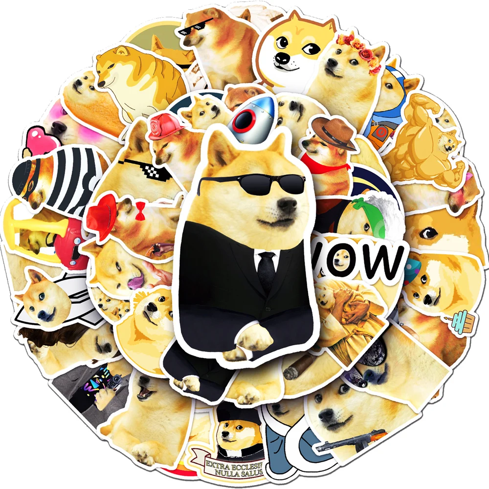 10/30/50pcs 재미 있은 귀여운 개 MEME 낙서 스티커 데칼 DIY 오토바이 편지지 가방 만화 동물 장식 스티커 장난감