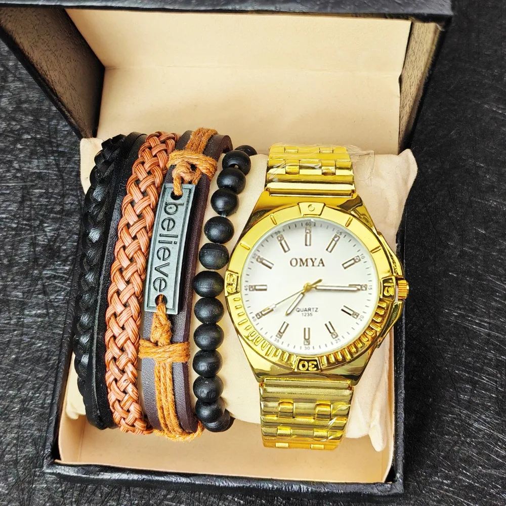 

Новый дизайн, деловые кварцевые часы, набор браслетов, OMYA, спортивные мужские стальные часы, часы для мужчин, наручные часы Reloj Montre Homme