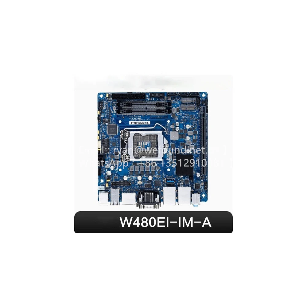 W480EI-IM-A  LGA1200 slot of W480E mini-ITX motherboard supports 10th generation core i9/i7/i5/i3.