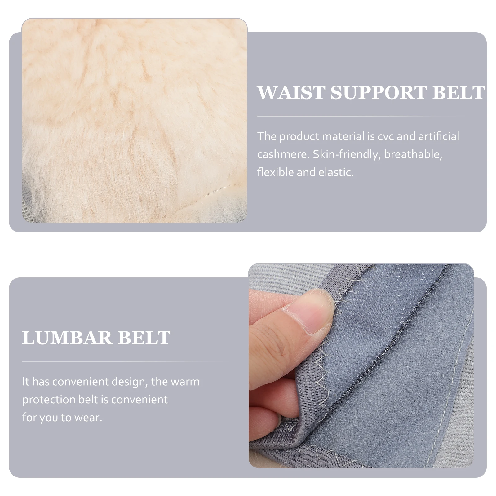 

1pc 【】Waist Support Lumbar Belt Warm Elastic Artificial Lumbar Belt Cashmere Comfortable Back Brace for Weak Injured