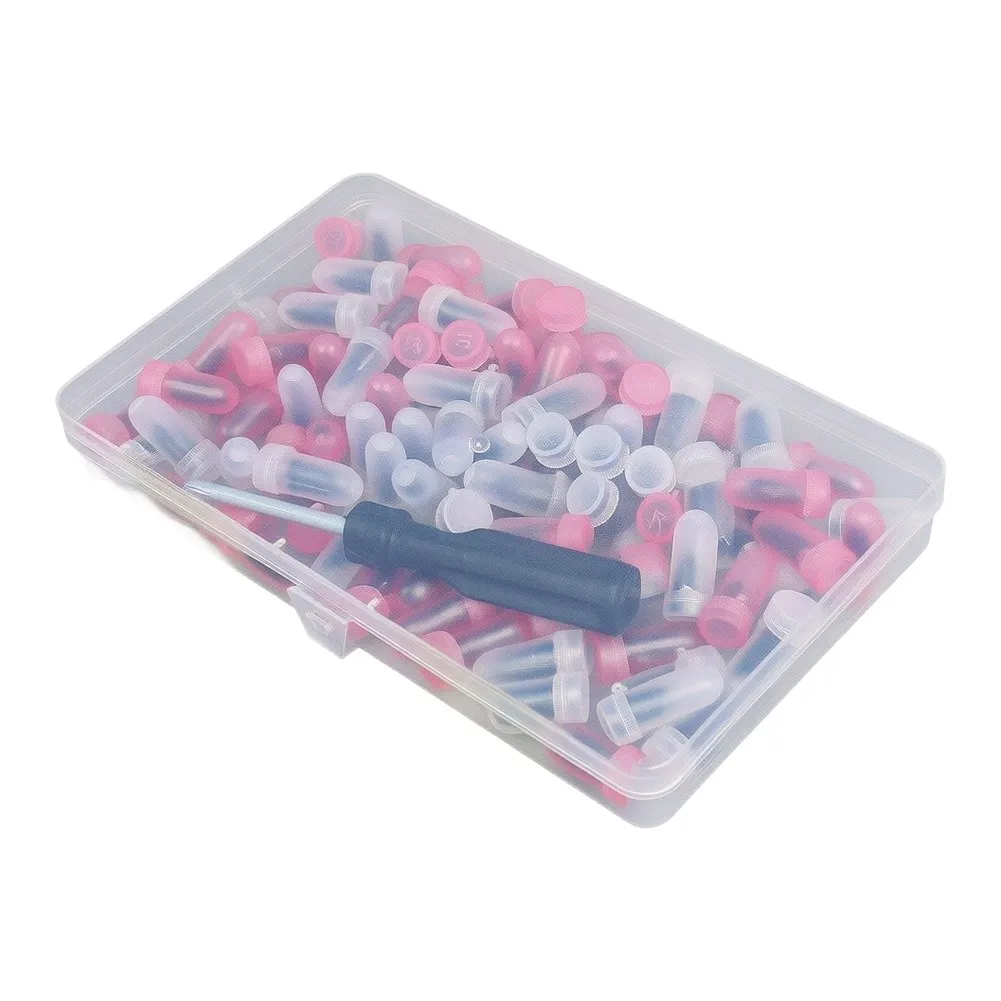 DIY Tire Maintenance Tire Repair Kit Tire Puncture Kit Screwdriver Set Compact Plastic Capsule Includes Screwdriver Two Sizes
