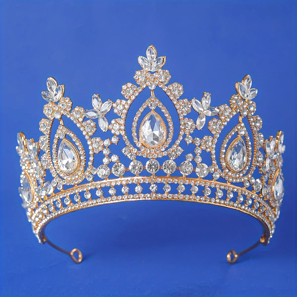 Luxury High Royal Queen Wedding Crown for Women Large Multiplecolor Crystal Banquet Tiara Party Costume Hair Jewelry Accessories image 6