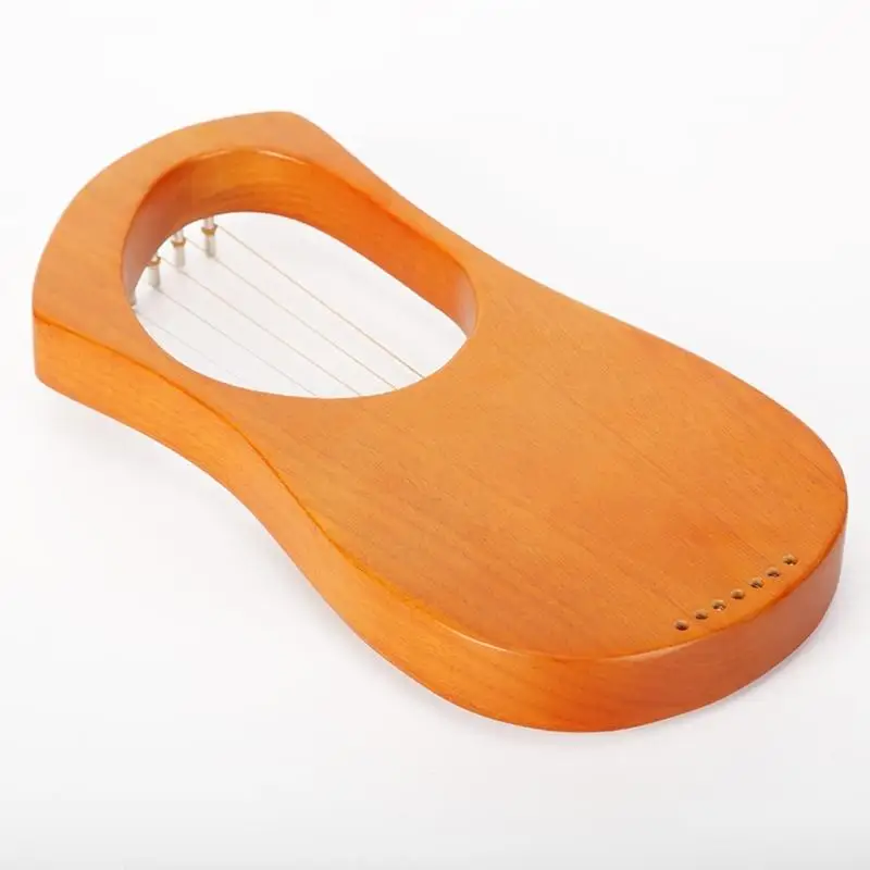 قيثارة خشبية مكونة من 7 أوتار مع صوت طبيعي دافئ، مثالية للحفلات المنزلية، تعليم الموسيقى للمبتدئين مع مواد ودية #4