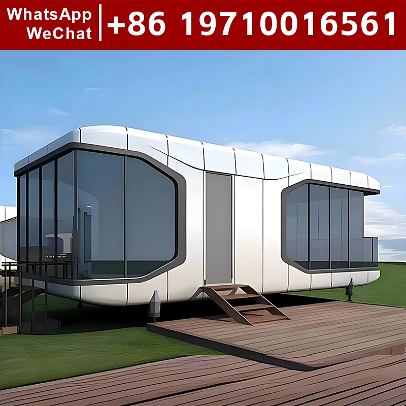 Prefab Tiny House Prefabricated Mobile House Capsule Outdoor Pre Manufactured Houses Ready to Live in 2 Bedroom Pre Fab Homes