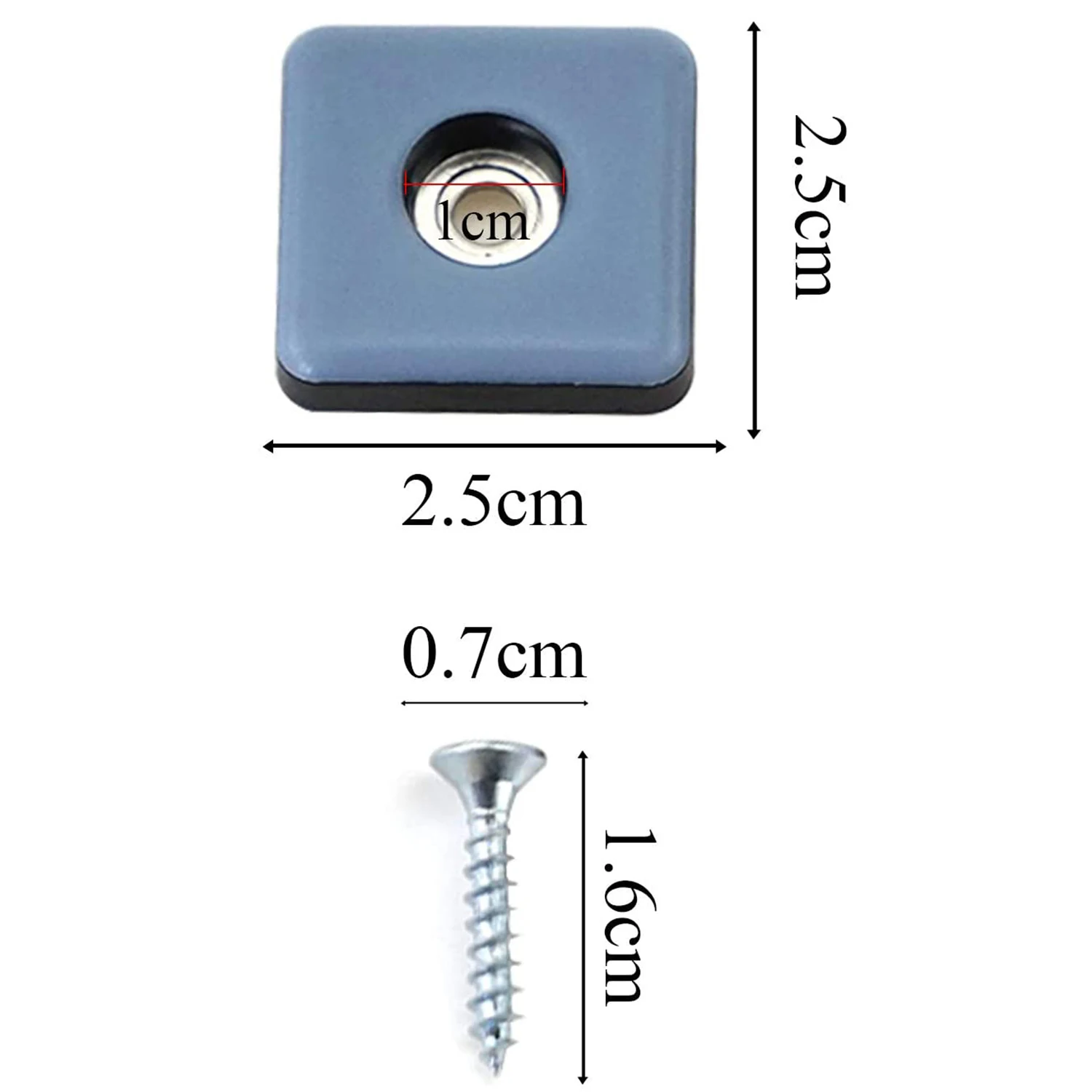 【Flash-Deal!】20Pcs Furniture Sliders For Carpet PTF Furniture Glides Screw-In Square Furniture Moving Slider 25Mm With Screws