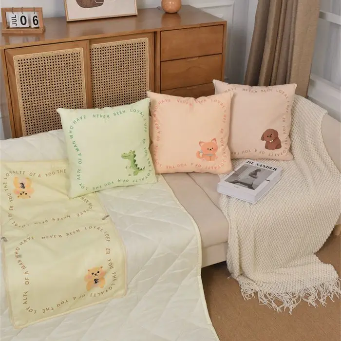 Pillow and Quilt Dual Purpose 2-in-1Napster Thickened Car Folding PillowOffice Napster Blanket Pillow PP Cotton for Sofa Bed Car