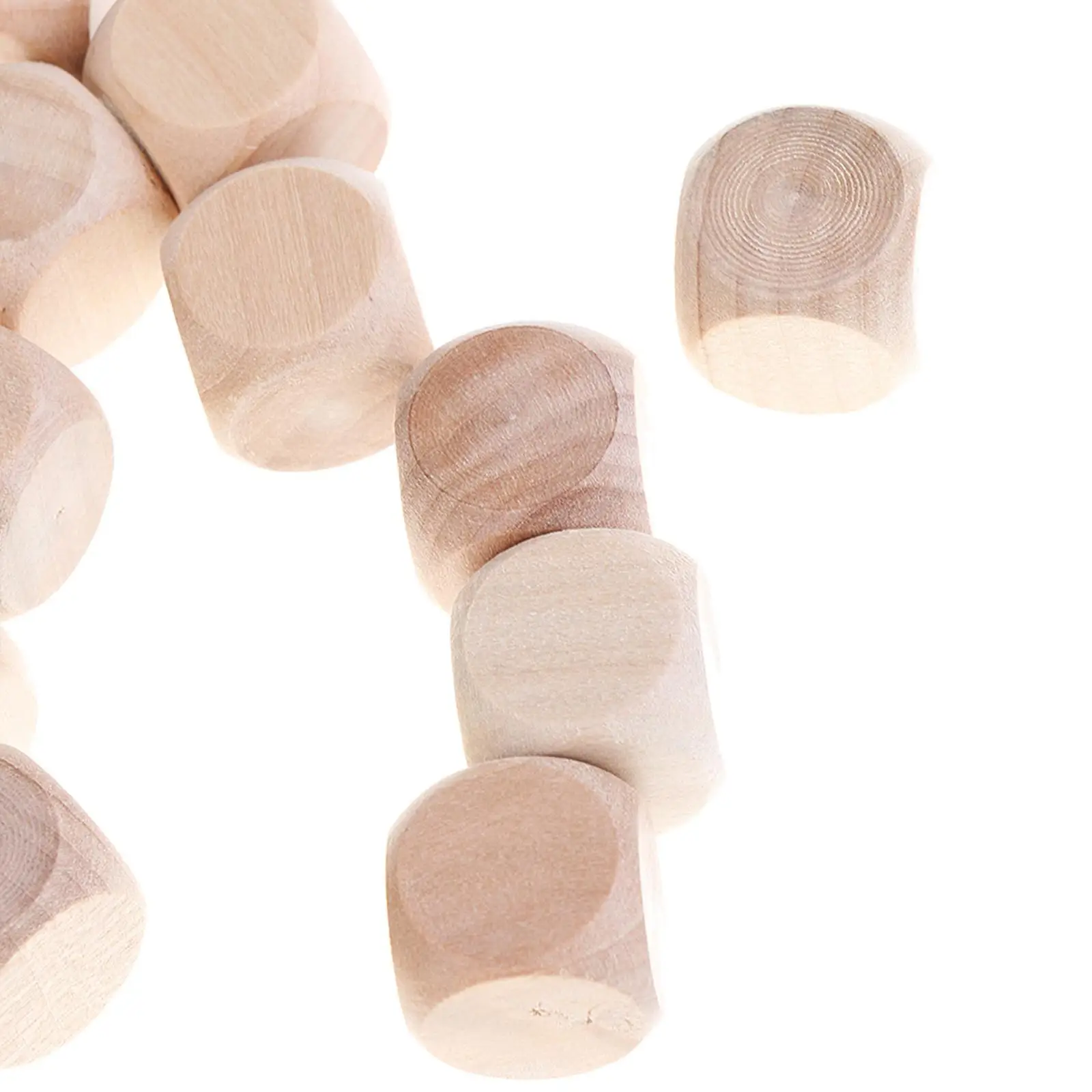 

50 Pieces Wooden Blank Dice Square D6 Set for Dice Board Games RPG and Family Tabletop Fun