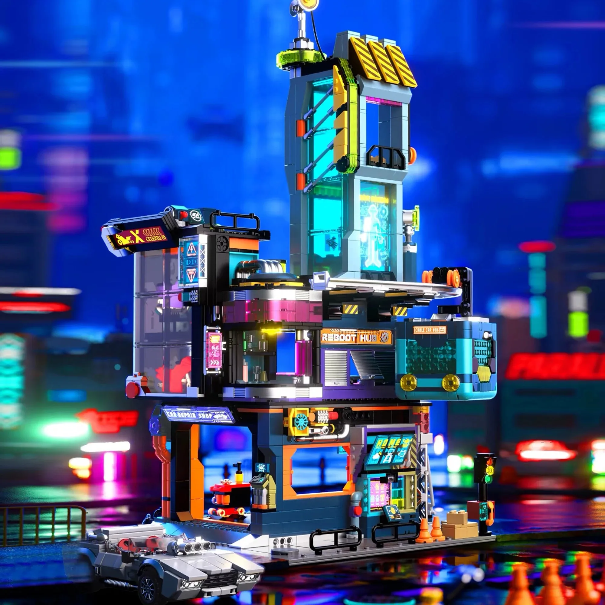 Set di edifici per case di riparazione informatica da 2098 pezzi, kit modello di assemblaggio di blocchi di costruzione modulari di architettura di appartamenti di città, regalo per adulti