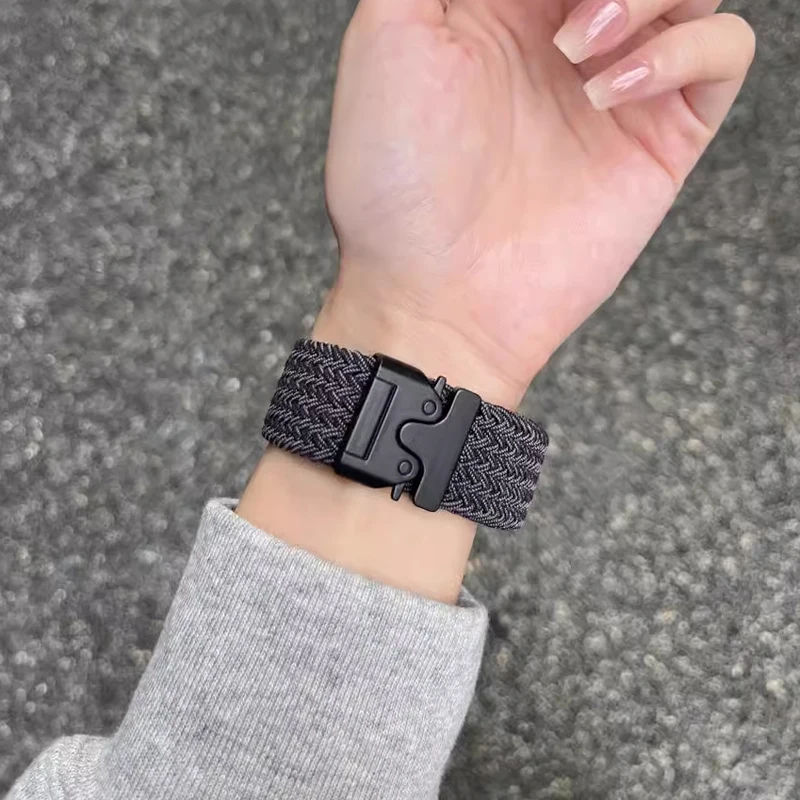 حزام مضفر لساعة Xiaomi 2 Pro Mi Watch Color Color2 المظلة حلقة الفرقة لساعة Xiaomi S4 S3 S1 Pro 22 مللي متر نايلون كوريا