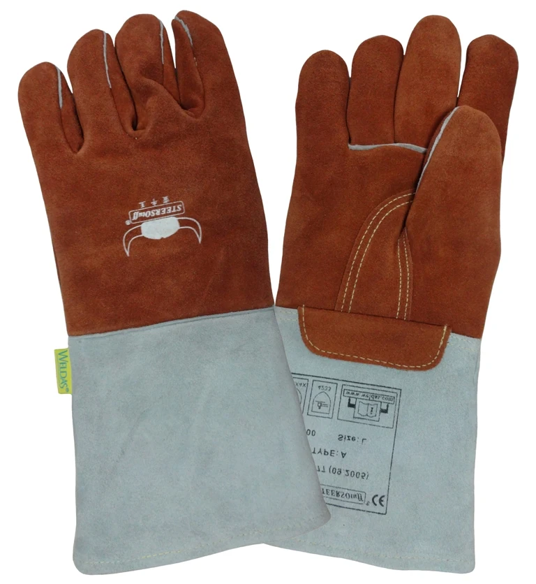 

Термостойкие рабочие перчатки для сварки и барбекю из воловьей кожи, выдерживающие температуру до 250°C (482°F), огнеупорные, для сварщиков