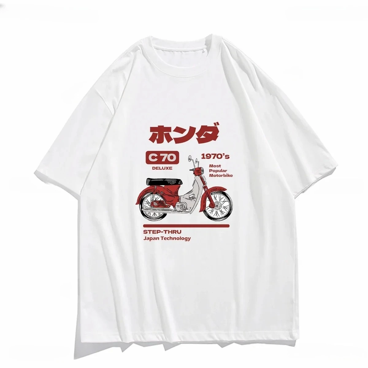 Graphic T-shirt Women's Clothing Fashion Harajuku Vintage Vintage Japanese Motorcycle Classic Printed Shirt Aesthetic Clothes