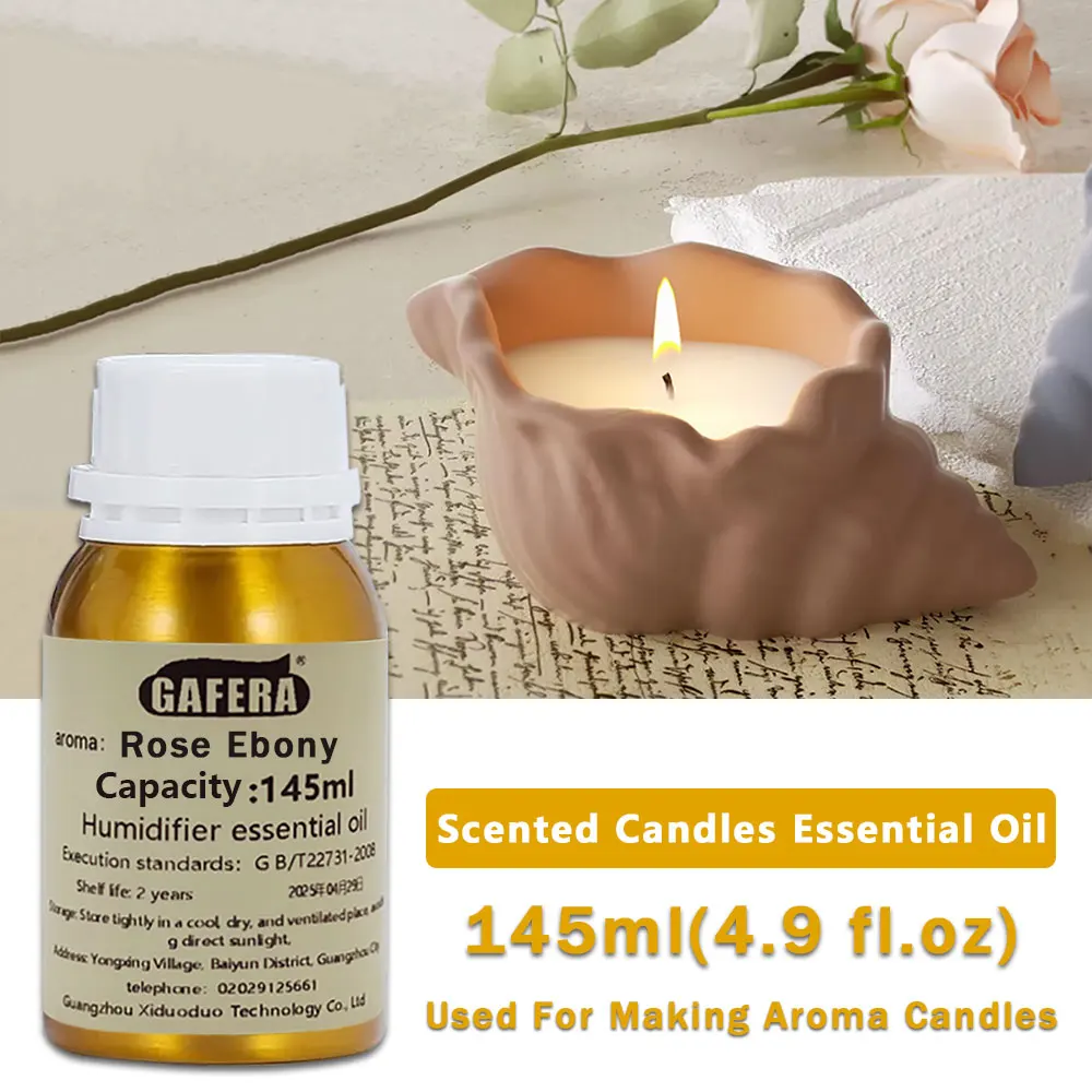 GAFERA 145ml (4.9 fl.oz) Rose Ebony Ice Age Essential Oil - For Making Aromatherapy Candles & Making Handmade Soap & Humidifier