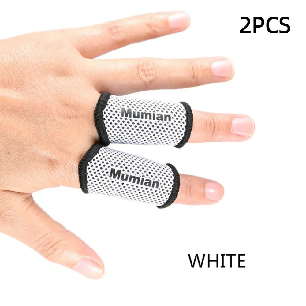 2Pcs Finger Support Elastic Finger Sleeve Breathable Mesh Finger Support Band Wear-resistant Finger Protection Guard Sports