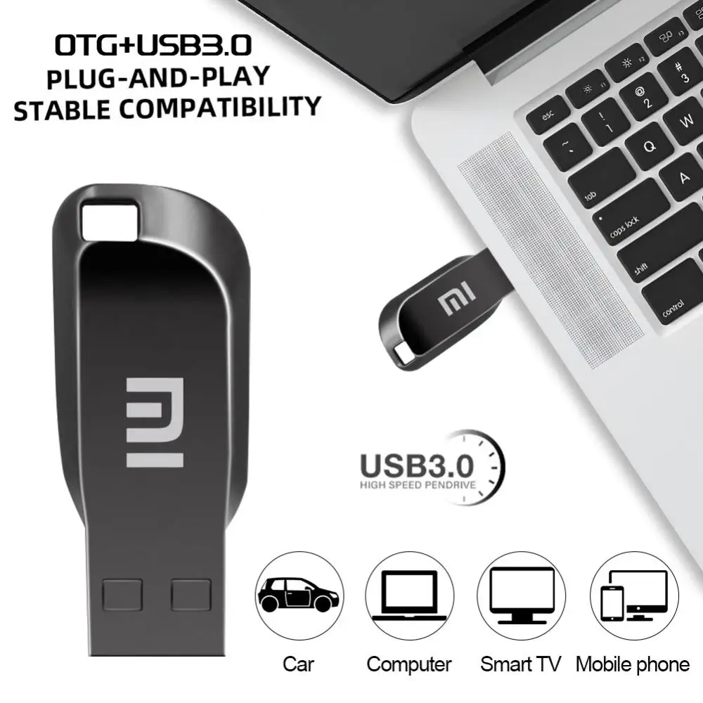 Xiaom unidad Flash USB de alta velocidad, memoria USB de 2TB, capacidad Real, almacenamiento creativo para negocios, disco U