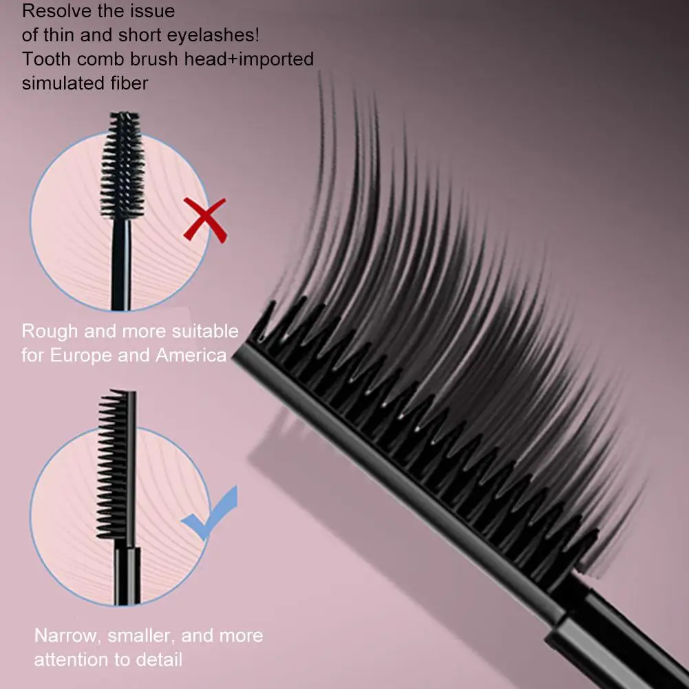 Optics and Long InjFibre Mascara for Women, Super Volume Curling, Allongeant Waterproof Eyelashes, Eye Black Cosmetic, J6R1