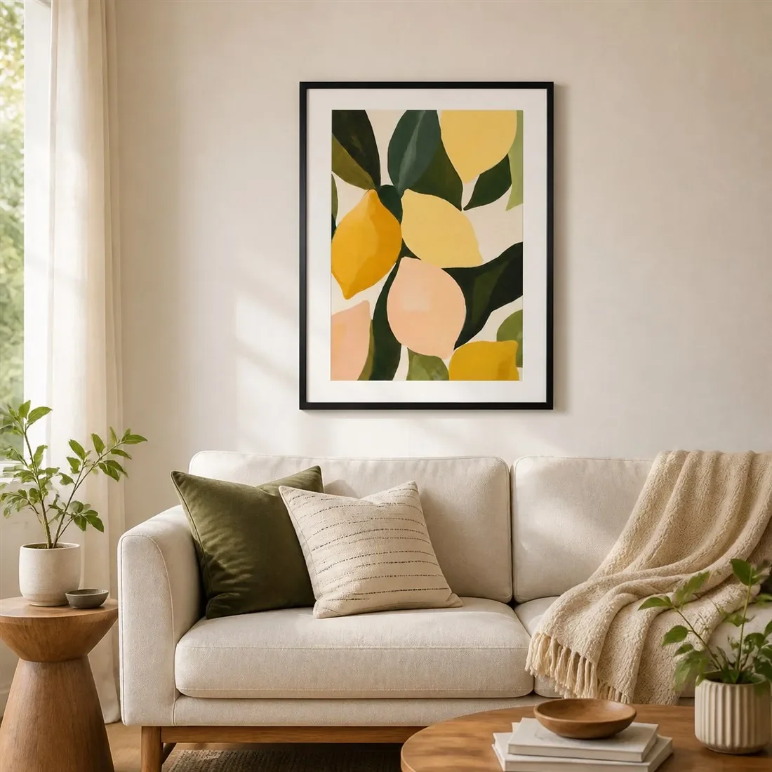 1pc frameless Canvas Painting Lemon Lullaby Poster,Canvas Wall Print,High‑Grade Home Decoration Artwork for Bedroom,Living Room,