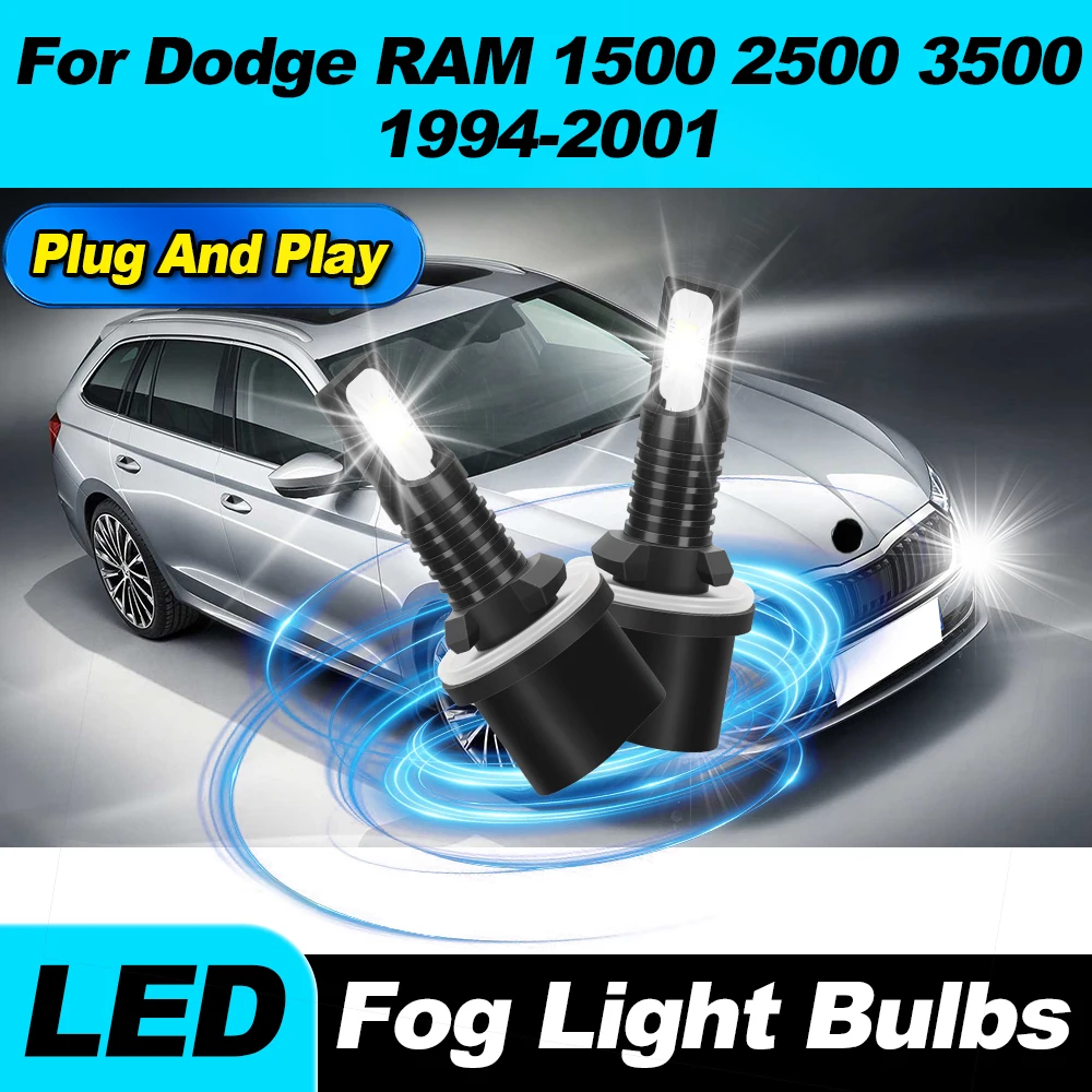 

20000LM Автомобильные светодиодные противотуманные фары 6000K Plug And Play Автоматические противотуманные фары для Dodge RAM 1500 2500 3500 1994-1997 1998 1999 2000 2001
