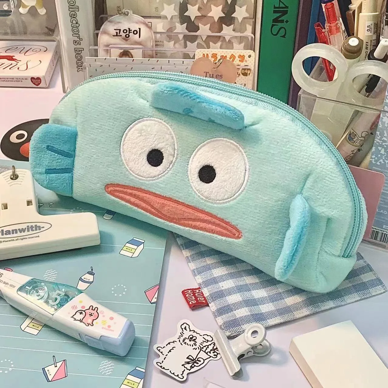 Cute Cartoon Pencil Case Plush Pencil Bag Large Capacity Pencil Pouch Storage Cosmetic Bag Pen Holder Back to School Supplies