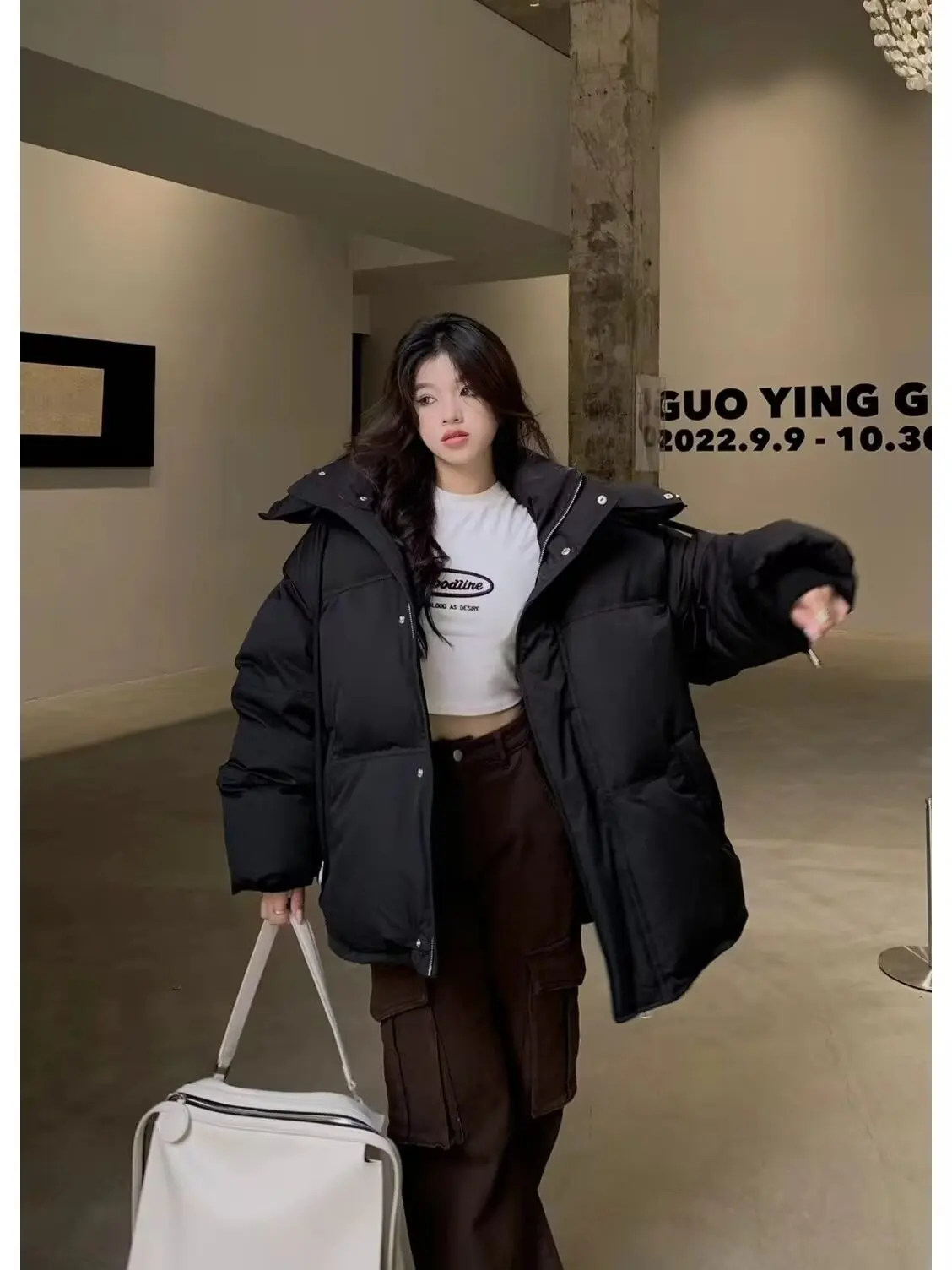 Parkas Womens Outdoor Fall Modal Blended Lined Slimming Waistband Snap-Button Extended Hem Simple Preppy College Uniform Commute