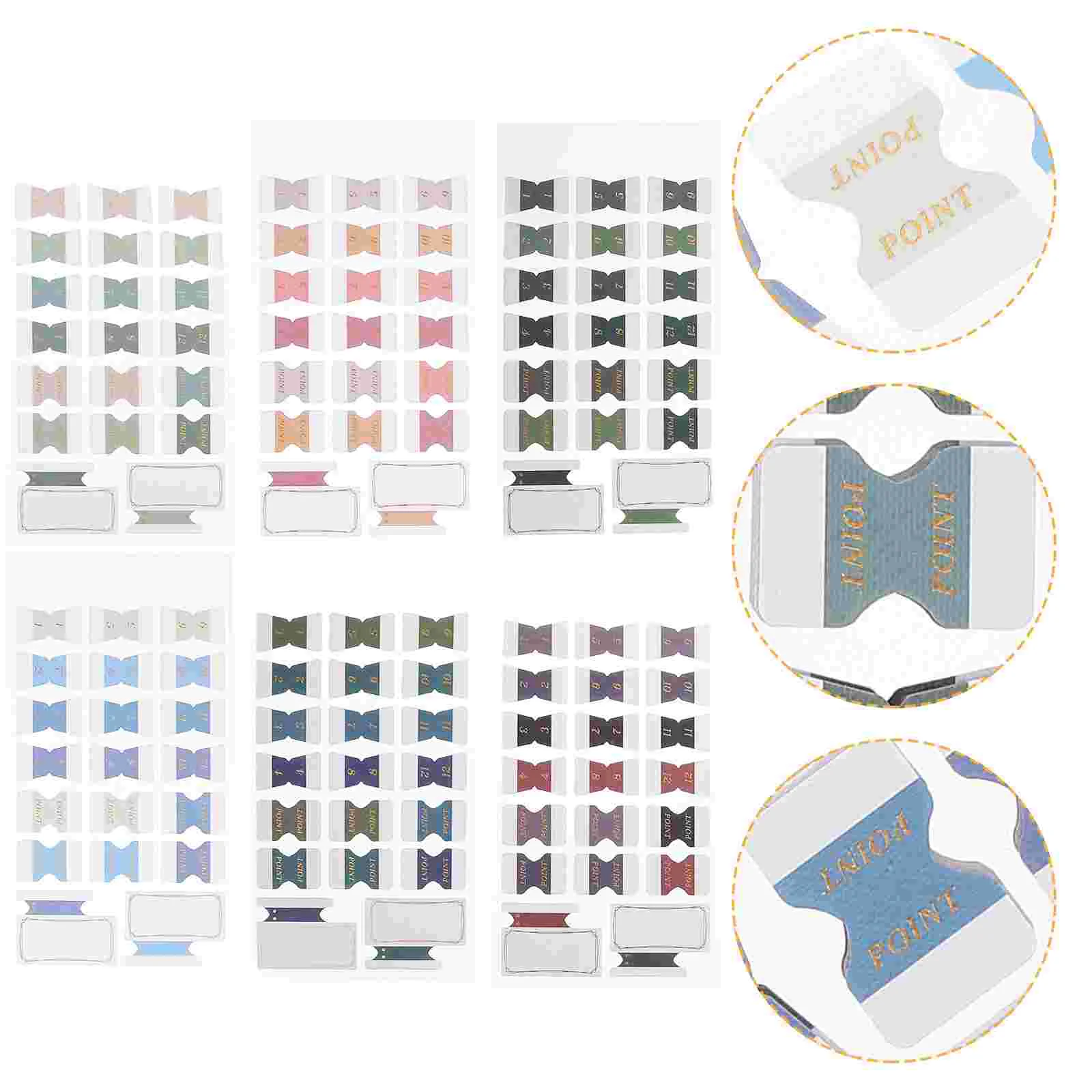 6 Sheets Portable Monthly Index Post Tabs Pastel Highlighters Paper Stickers Page Markers