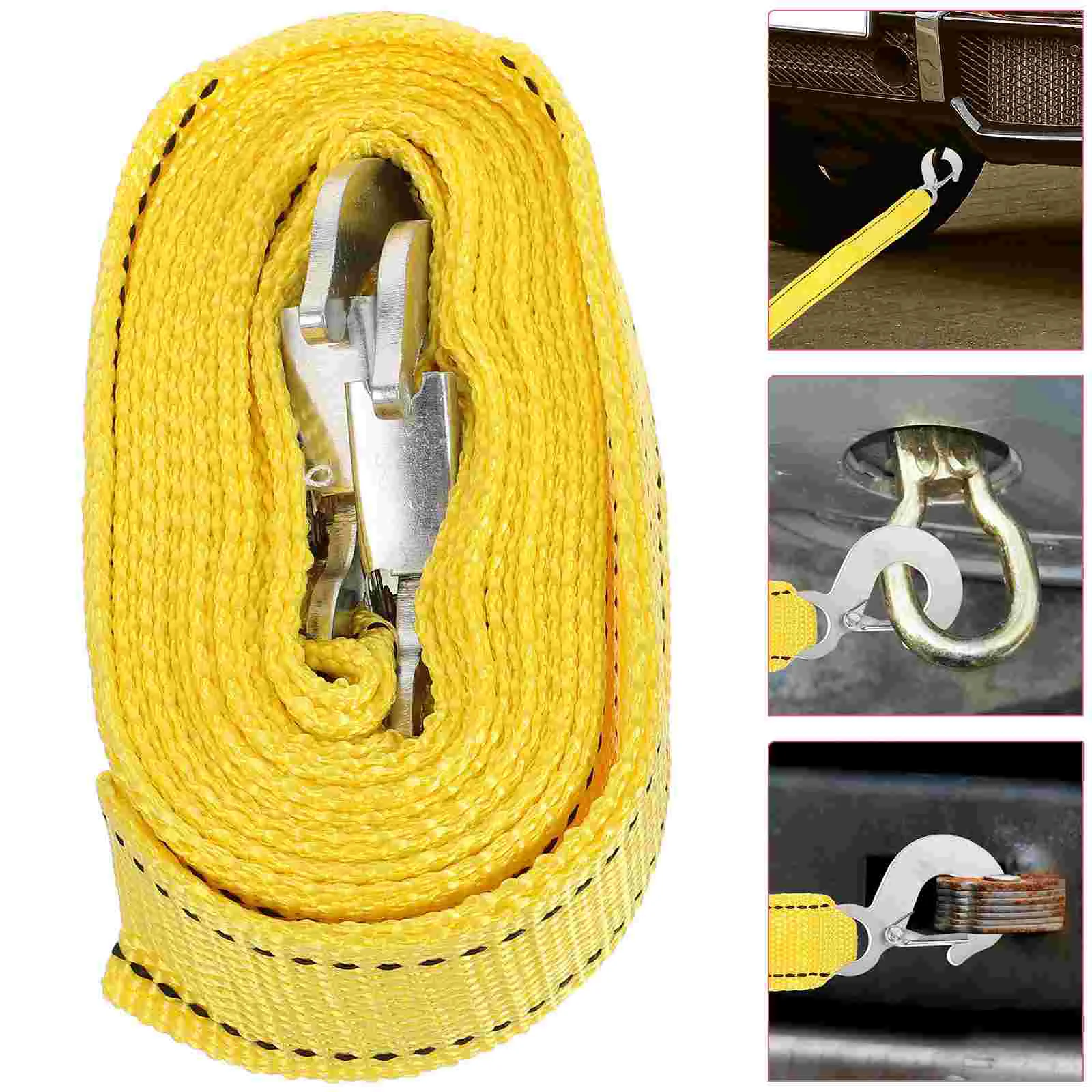 Car Tow Rope Strap Recovery Drag Chain Outdoor Thickened Nylon Truck Pulling for Towing