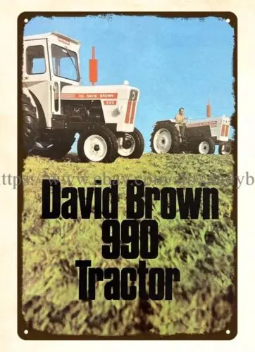 reproduction signs David Brown 990 Tractor machinery farming metal tin sign