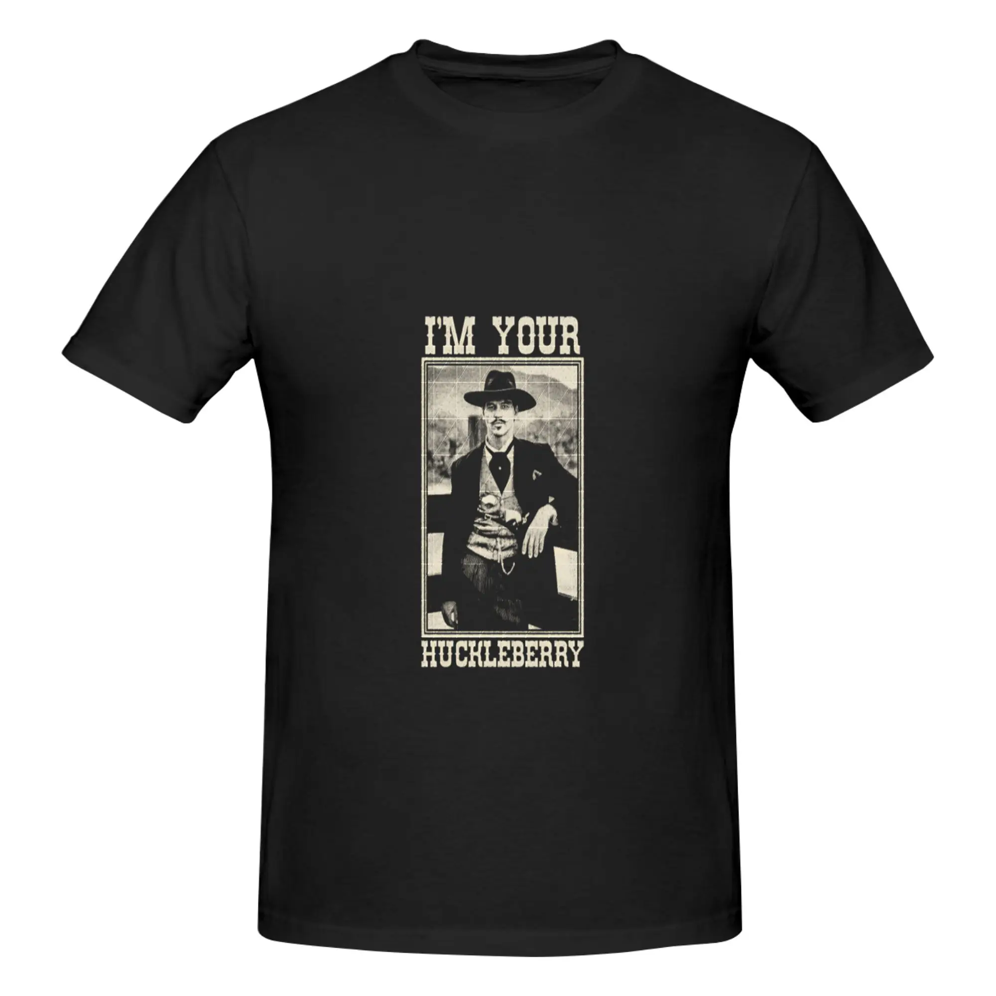 Funny Doc Holliday - I m Your Huckleberry  Men's Printed T-Shirt Unisex T shirtStreetwear